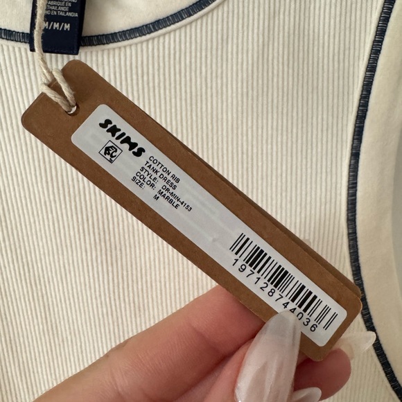 NWT SKIMS Marble and Navy Ribbed Dress Medium - Picture 7 of 7